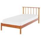 Beliani Wooden Eu Single Size Bed Light Barret