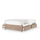 Bedmaster Mink Naples Velvet 4 Drawer Divan Base King Size