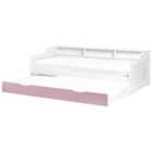 Beliani Trundle Bed Pine Wood Edern 90 X 200 Cm Eu Single Pink