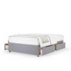 Bedmaster Silver Plush Velvet 4 Drawer Divan Base Super King