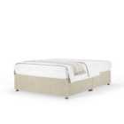 Bedmaster Cream Naples Velvet No Drawer Divan Base Small Double