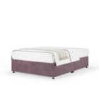 Bedmaster Mauve Naples Velvet No Drawer Divan Base Single