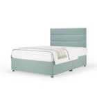 Bedmaster Duckegg Plush Velvet No Drawer Divan Base And Milan Headboard Double