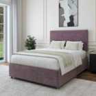 Bedmaster Mauve Naples Velvet No Drawer Divan Base And Valencia Headboard Super King