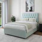 Bedmaster Duckegg Linen 4 Drawer Divan Base And Lona Headboard Super King