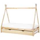 Beliani Kids Trundle Bed Pine Wood Talmontiers 90 X 200 Cm Eu Single Light Brown