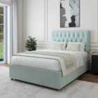Bedmaster Duckegg Linen 2 Drawer Divan Base And Lona Headboard Small Double