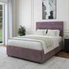 Bedmaster Mauve Naples Velvet No Drawer Divan Base And Milan Headboard Super King