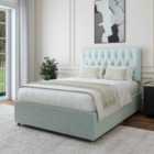 Bedmaster Duckegg Linen No Drawer Divan Base And Lona Headboard Super King