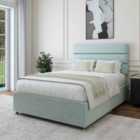 Bedmaster Duckegg Linen 4 Drawer Divan Base And Milan Headboard Small Double