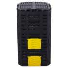 Garden Sanctuary 500L Freestanding Garden Plastic Compost Bin - Black