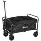 Outsunny 62L Festival Trolley, 120kg Heavy Duty Folding Trolley Cart, Black