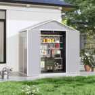Garden Sanctuary 8 X 4 Ft Apex Roof Garden PP Tool Shed Outdoor Patio Storage House
