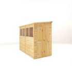 Mercia 8 x 4 Woodsman Shiplap Pent Shed (Glass)
