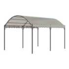 Garden Sanctuary Outdoor Garden Retractable Pergola with Canopy - Light Grey