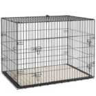 Pawhut Dog Crate With 2 Doors, Tray, Soft Cushion, For Large Medium Dogs