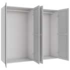 Wickes Ashland Grey Shaker 2 Cabinet Quad Wardrobe with Rail - 1800 x 2000mm