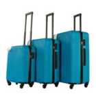 Neo Electric Blue 3 Piece Hard Shell Luggage Suitcase Set
