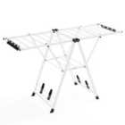 Costway Clothes Drying Rack Foldable Laundry Drying Rack with 18 Drying Rails-White