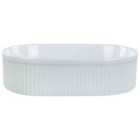 Beliani Ceramic Countertop Basin 490 X 310 Mm White Geldo