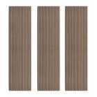 Monstershop Acoustic Slat Wall Panels x 3 - Light Walnut