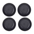 Mason Cash Reactive Linear Black Set Of 4 Dinner Plates