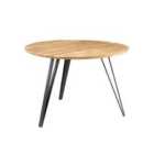 Elm Home And Garden Round Solid Acacia Wooden Dining Kitchen Table