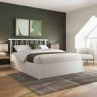GFW Fusum Double Spindle Ottoman White Bed & Pocket Mattress
