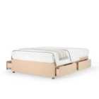 Bedmaster Natural Plush Velvet 4 Drawer Divan Base Double