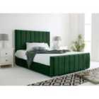 Eleganza Coraline Green Plush Velvet Small Double Bed Frame
