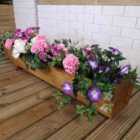 Samuel Alexander Tom Chambers Hand Made 87cm x 28cm Traditional Rustic Wooden Large Garden Trough Flower Bed Planter
