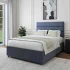Bedmaster Midnight Linen 4 Drawer Divan Base And Milan Headboard Super King