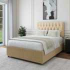 Bedmaster Cream Linen No Drawer Divan Base And Lona Headboard Double