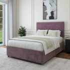 Bedmaster Mauve Naples Velvet 2 Drawer Divan Base And Valencia Headboard Small Double