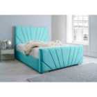 Eleganza Marco Plush Single Bed Frame - Teal