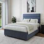 Bedmaster Midnight Linen No Drawer Divan Base And Milan Headboard Small Double
