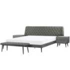 Beliani Bedroom Set Faux Leather Essonne 180 X 200 Cm Eu Super King Grey