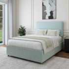 Bedmaster Duckegg Linen No Drawer Divan Base And Valencia Headboard Small Double