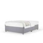 Bedmaster Silver Plush Velvet No Drawer Divan Base King Size
