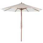 Beliani Garden Parasol 2.6 m Beige and White FERENTILLO