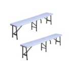 Neo Set Of Two Garden Plastic Folding Benches