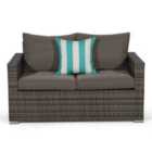 Giardino Sydney Rattan 2 Seater Loveseat Sofa - Grey