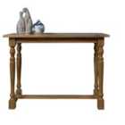 Elm Home And Garden Solid Mango Wooden High Console Hall Telephone Table Oak Finish