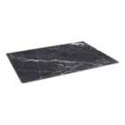 Harbour Housewares Rectangle Glass Chopping Board - 40cm x 30cm - Black Marble