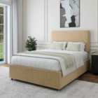 Bedmaster Cream Linen 2 Drawer Divan Base And Valencia Headboard Small Double
