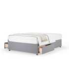 Bedmaster Silver Plush Velvet 2 Drawer Divan Base Double