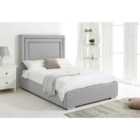 Eleganza Santiago Silver Arlington Fabric Small Double Bed Frame