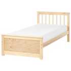 Beliani Wooden Eu Single Size Bed Light Olendon