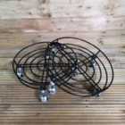 Samuel Alexander Pack of 2 Tom Chambers Round Black Metal Flower Pot Stand Caddy