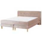 Beliani Divan Bed Velvet Marquise 180 X 200 Cm Eu Super King Beige